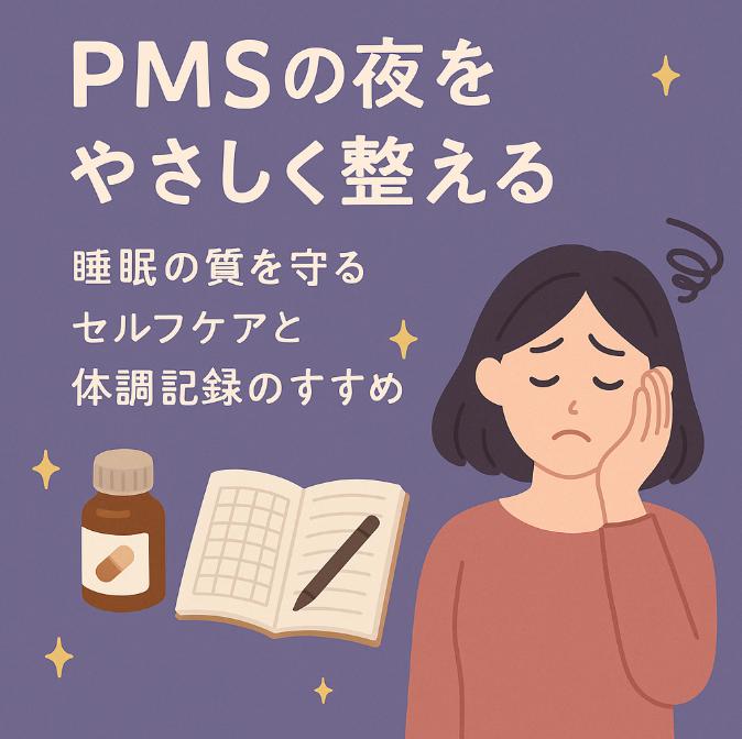 PMSの夜をやさしく整える｜睡眠の質を守るセルフケアと体調記録のすすめ