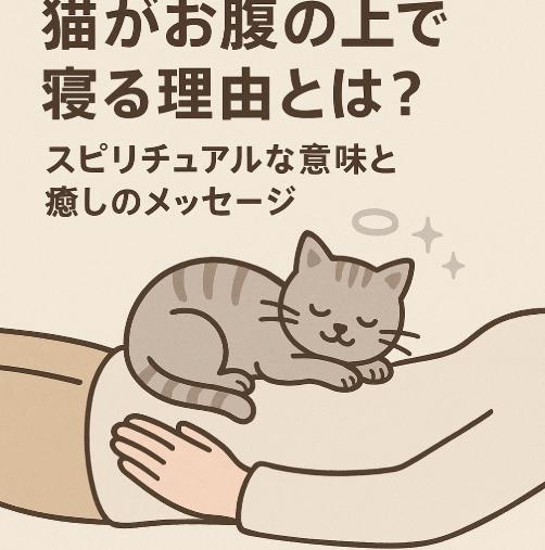 猫がお腹の上で寝る理由とは？スピリチュアルな意味と癒しのメッセージ