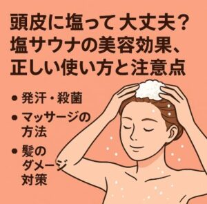 頭皮に塩って大丈夫？塩サウナの美容効果、正しい使い方と注意点
