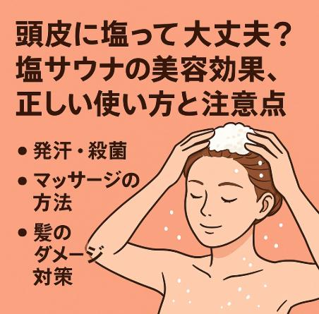 頭皮に塩って大丈夫?塩サウナの美容効果、正しい使い方と注意点