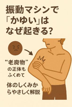 振動マシンで「かゆい」はなぜ起きる?|老廃物の正体もふくめて、体のしくみからやさしく解説