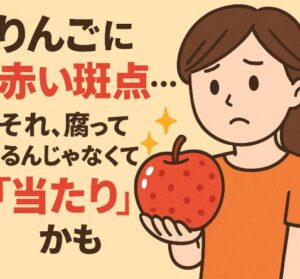 りんごに赤い斑点…それ、腐ってるんじゃなくて“当たり”かもしれません