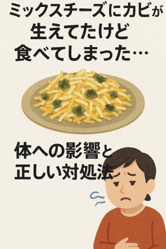 ミックスチーズにカビが生えてたけど食べてしまった…体への影響と正しい対処法