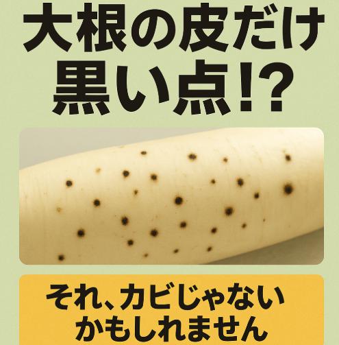 大根の皮だけに黒い点！？それ、カビじゃないかもしれません