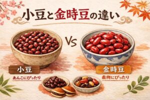 あんこは小豆？金時豆？違いを知れば料理の幅が広がる！