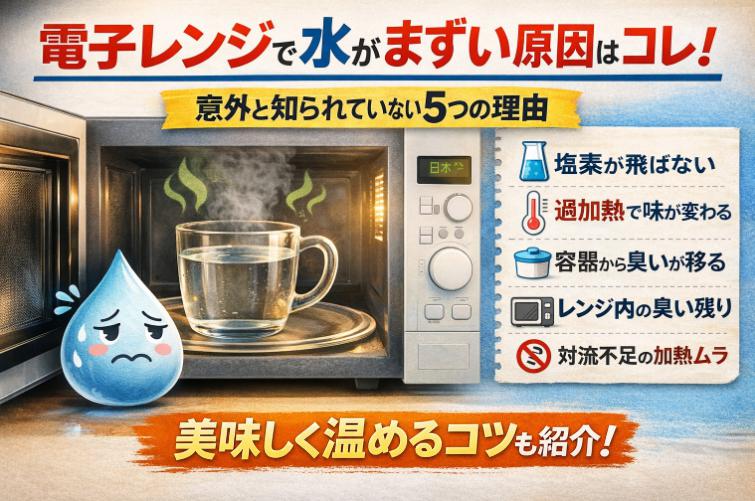 電子レンジで水がまずい原因はコレ！意外と知らない5つの理由