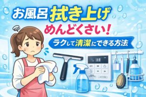 お風呂の拭き上げってめんどくさい…それならコレ！
