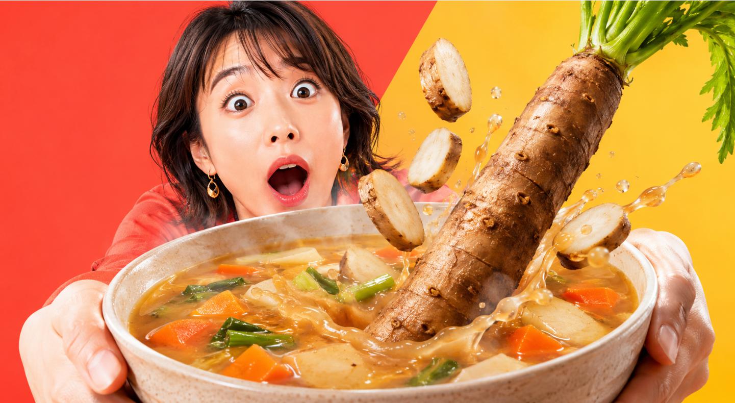 ギャル曽根も実食！ごぼうリセットスープの口コミは本当？食物繊維12.5gの実力をチェック